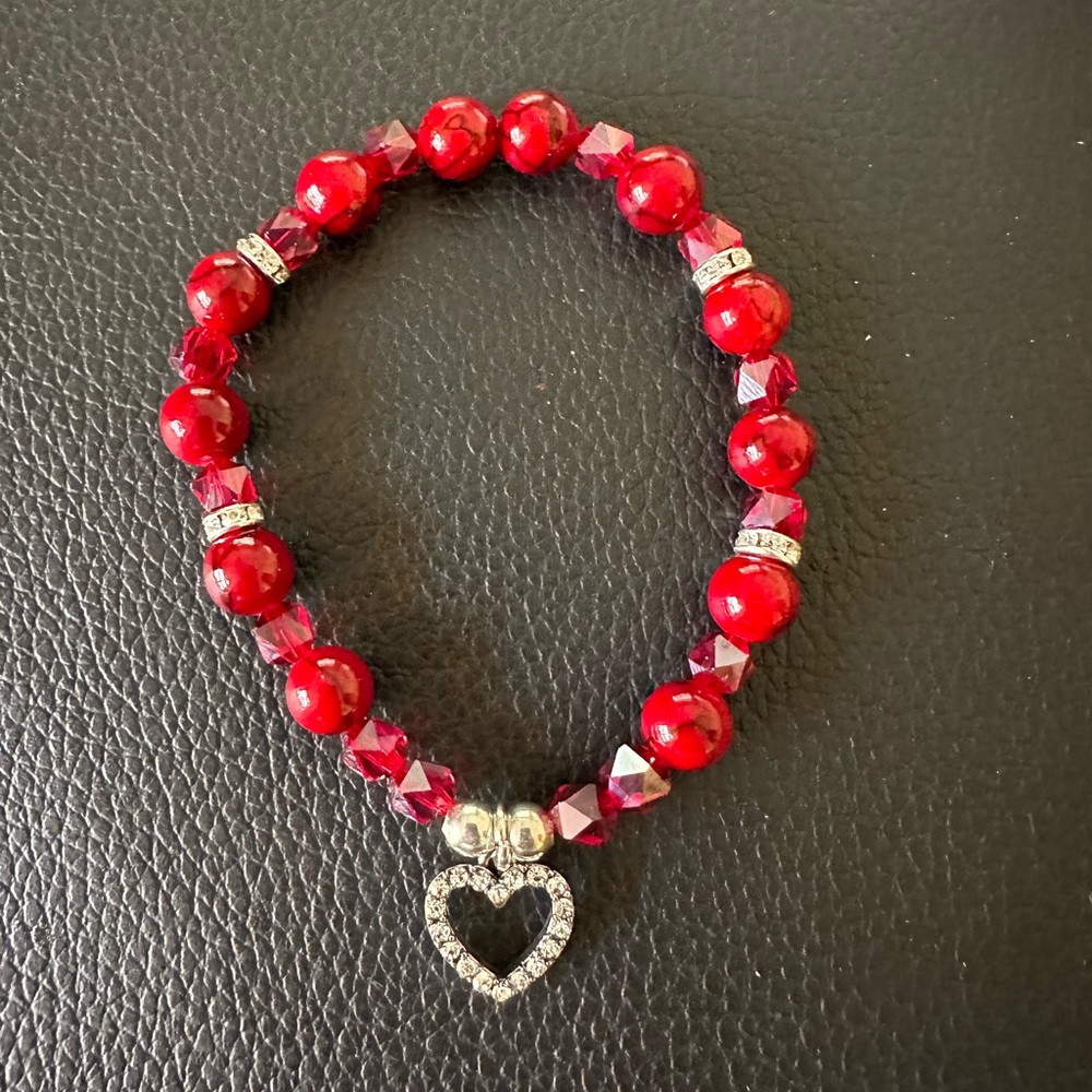 Gemstone bracelet Red Agate stone passion, self love, perseverance.